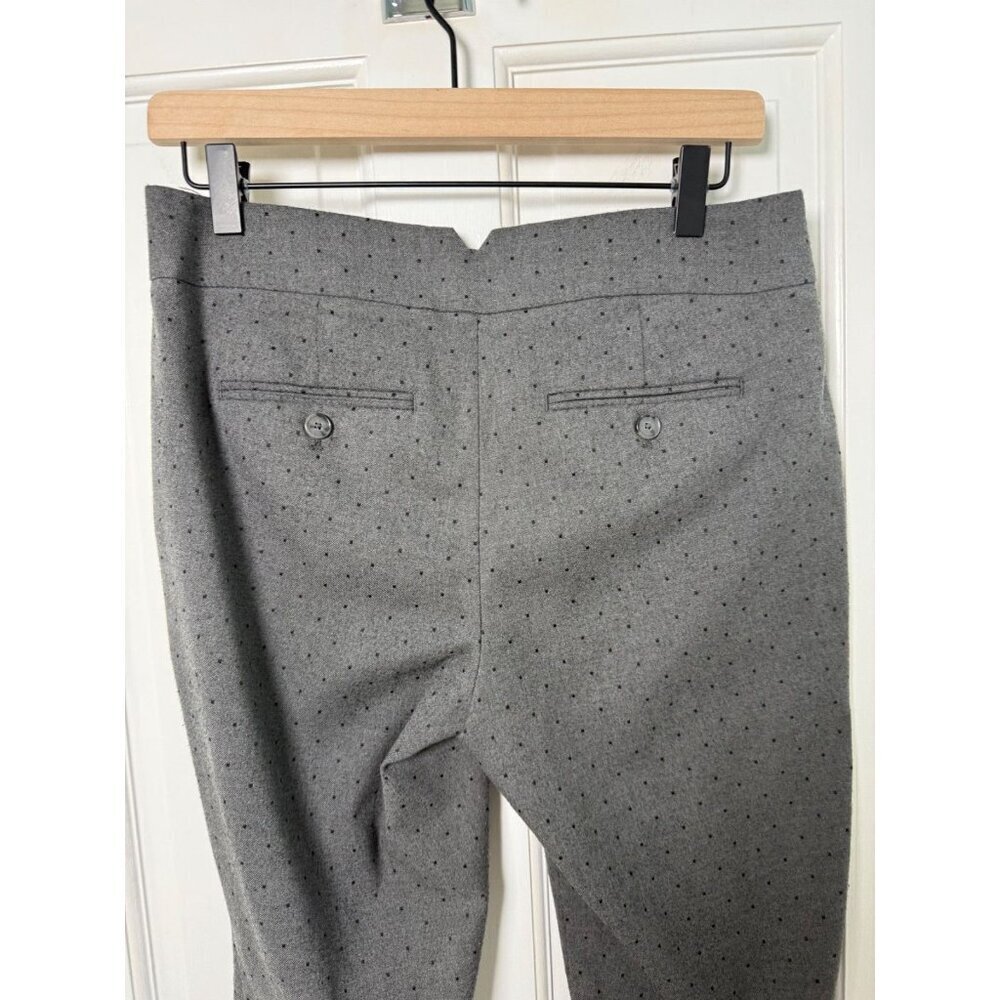 LOFT Petite Marisa Women's Grey with Black Dots Pant Size 4P - Picture 8 of 13